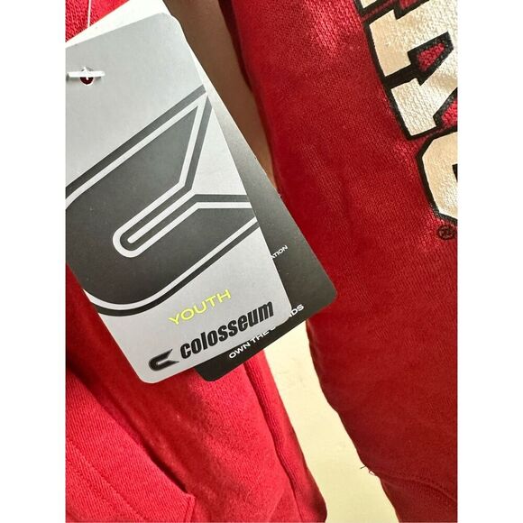 University of Indiana Hoosiers Red and White Colosseum Youth Hoodie Size Medium - Picture 3 of 6